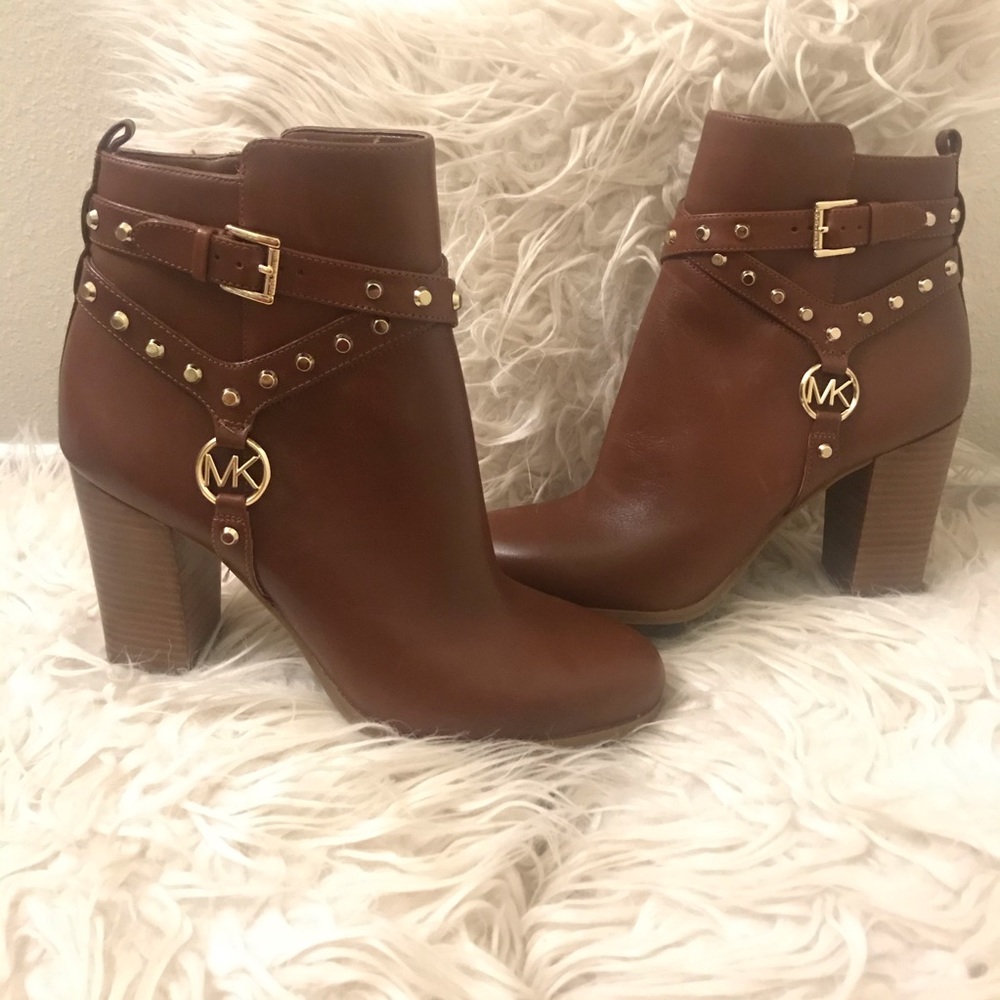 Michael Kors Leather Ankle Boots Size 8.5